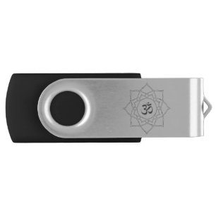 Lotus Flower Om Symbol Drawing Flash Drive