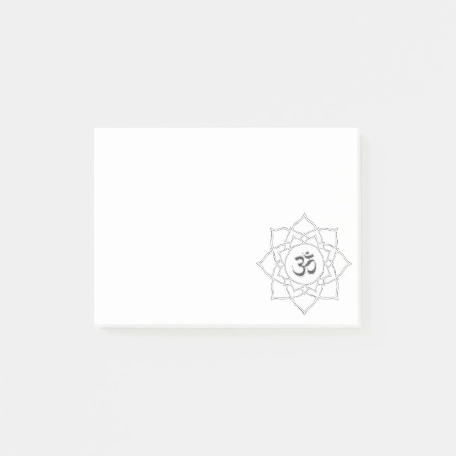 Lotus Flower Om Symbol Drawing Notes (Front)