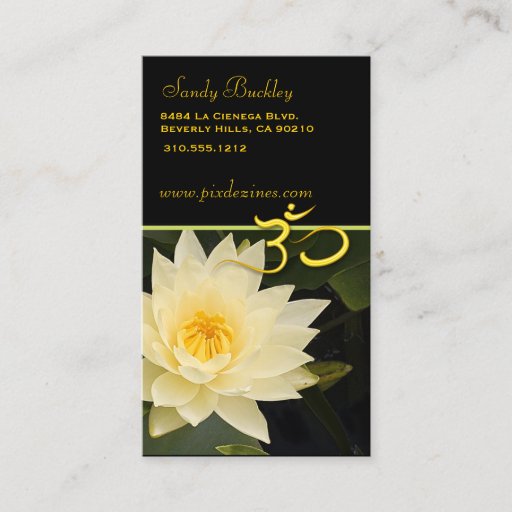 Customizable Lotus flower, Om yoga, healers Business Card