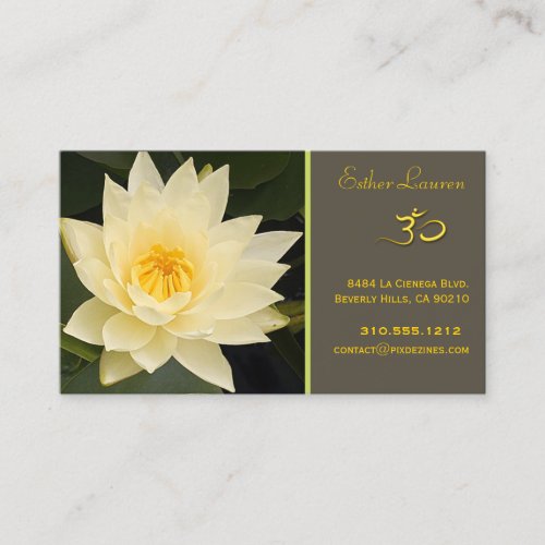 Lotus flower, Om yoga, healers Business Card Templates
