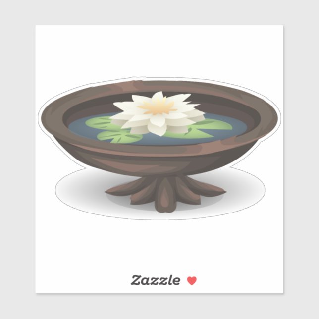 Lotus flower on water garden sticker (Sheet)