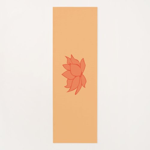 Lotus Flower Orange Yoga Mat