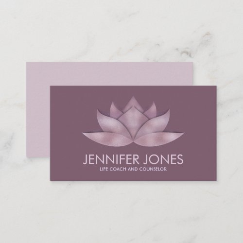 Lotus Flower _ pastel rose lavender Business Card