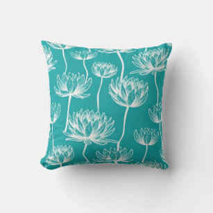 Lotus Flower pattern Throw Pillow