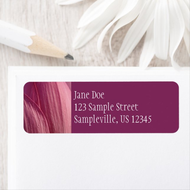 Lotus Flower Petals Pink Floral Label (Insitu)