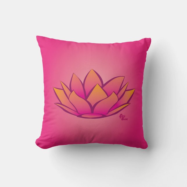 Lotus Flower Pillow (Front)