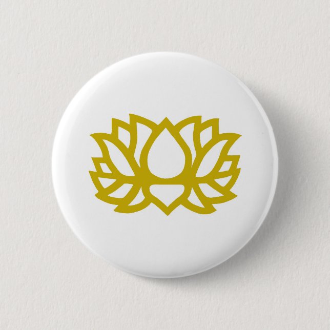 Lotus flower pinback button (Front)