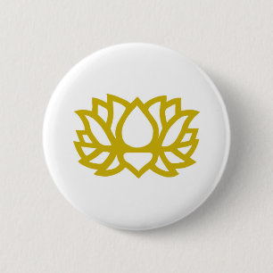 Lotus flower pinback button