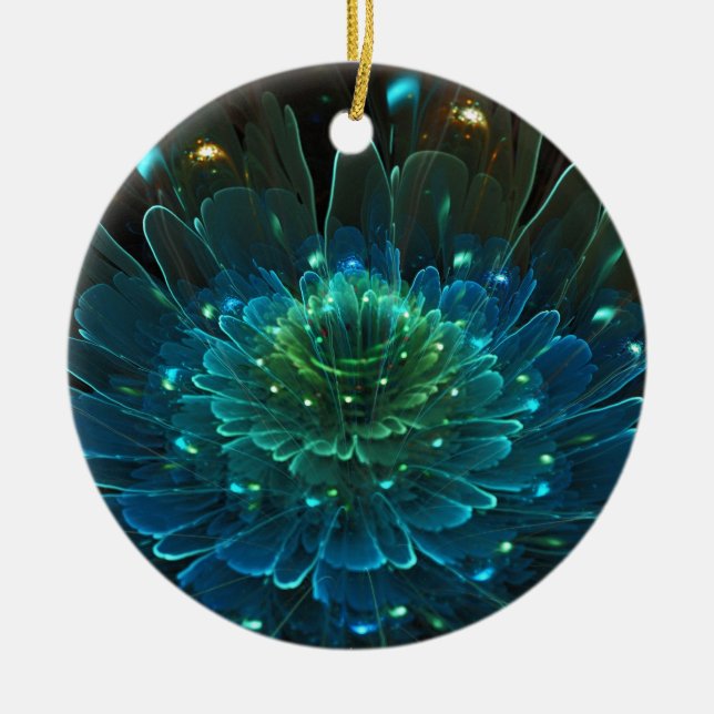 Lotus Flower Rapture Collection Ceramic Ornament (Front)