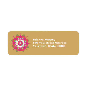 Lotus Flower Return Address Labels