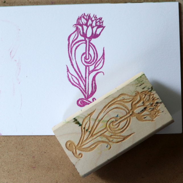 Lotus Flower Rubber Stamp (Creator Uploaded)