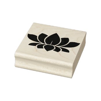 Lotus Flower Rubber Stamp by NatureTales at Zazzle