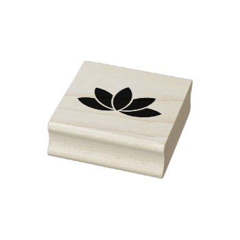 Lotus Flower Rubber Stamp by istanbuldesign at Zazzle