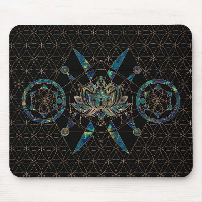 Lotus flower - Sacred Geometry Mouse Pad (Front)