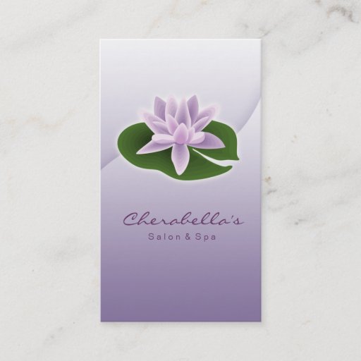 Customizable Lotus Flower Yoga / Salon / Spa Business Card