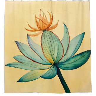 Lotus Flower Shower Curtain