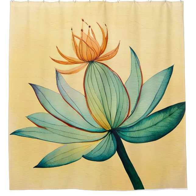 Lotus Flower Shower Curtain (Front)