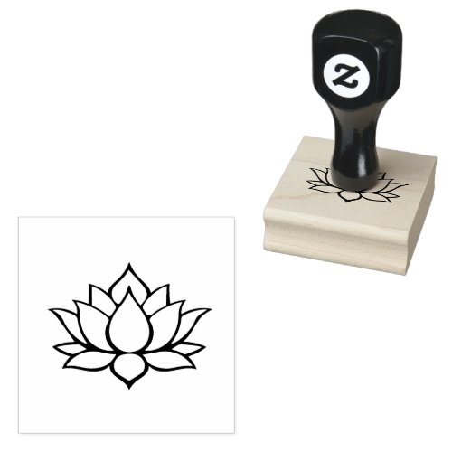 LOTUS FLOWER Sign Punch Cards loyalty card  Rubber Stamp