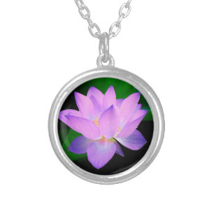 Lotus Flower Silver Plated Necklace