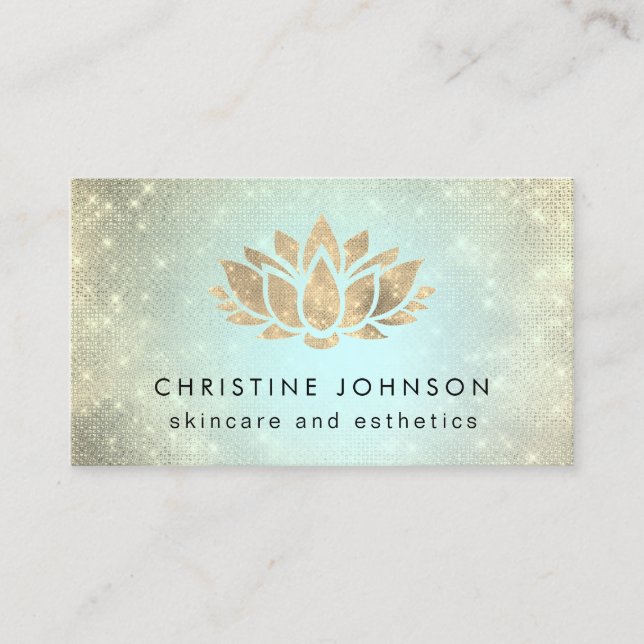 lotus flower skincare business card (Front)