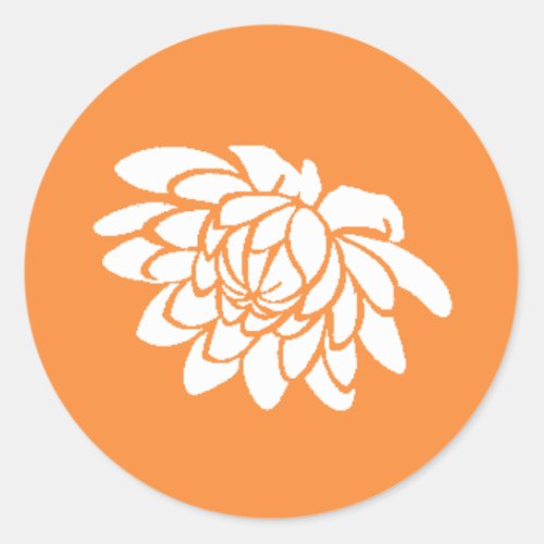 Lotus Flower Sticker bright orange