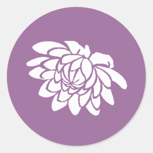 Lotus Flower Sticker dark purple