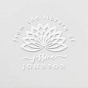 Lotus Flower Stylish From The Library Of Book Embosser