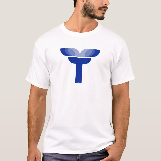 Lotus Flower T Letter Monogram T-Shirt (Front)