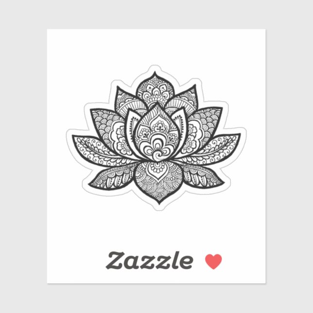 Lotus Flower tattoo design sticker (Sheet)