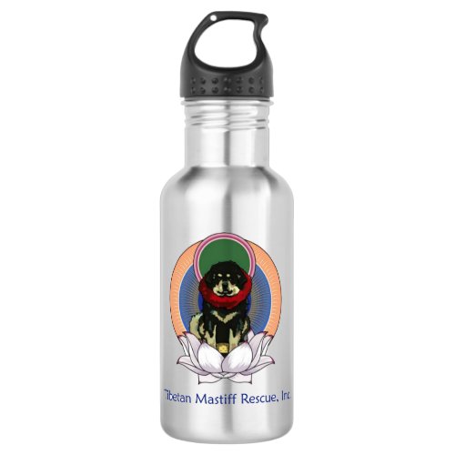 Lotus Flower Tibetan Mastiff Logo Water Bottle