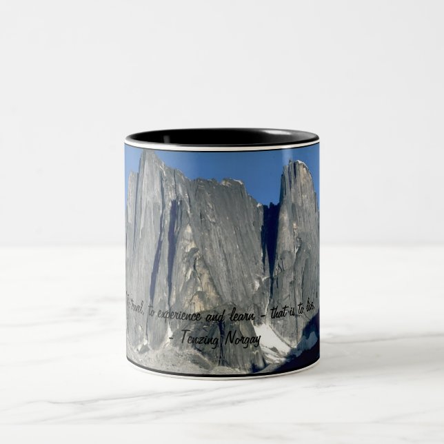 lotus flower tower 2 Two-Tone coffee mug (Center)