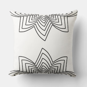 Lotus Flower Tribal Lumbar Pillow