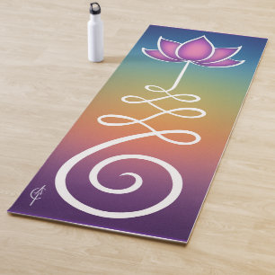 Lotus Flower Unalome Yoga Mat
