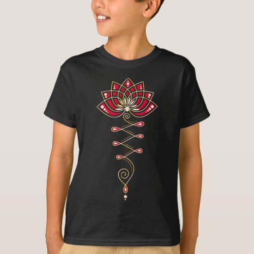 Lotus Flower Unalome Yoga Meditation Awareness Zen T_Shirt