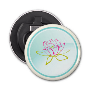 Lotus Flower / Water Lily Illustration Bottle Opener