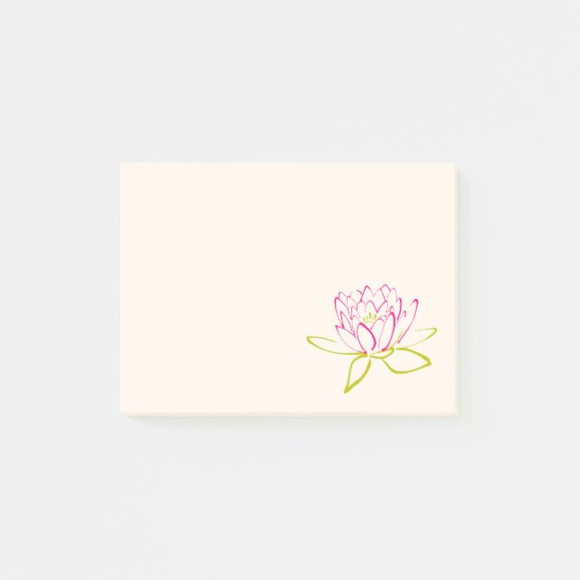 Lotus Flower / Water Lily Illustration Post-it Notes (Front)