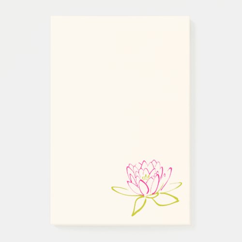 Lotus Flower  Water Lily Illustration Post_it Notes