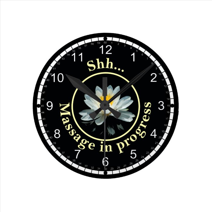 Lotus Flower / Water Lily Round Clock