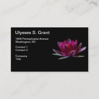 Lotus Flower Water Plant Business Card by Aurora_Lux_Designs at Zazzle