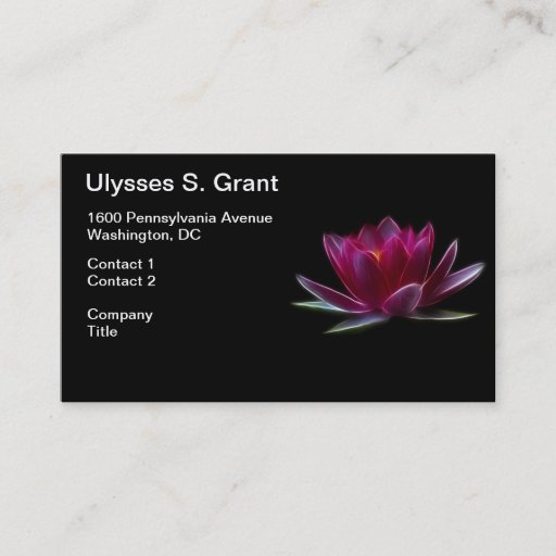 Customizable Lotus Flower Water Plant Business Card Template