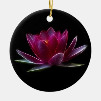 Lotus Flower Water Plant Ceramic Ornament by Aurora_Lux_Designs at Zazzle