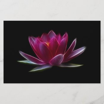 Lotus Flower Water Plant Stationery by Aurora_Lux_Designs at Zazzle