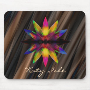 Lotus Flower Watercolor Ethnic Paint Customize Mouse Pad