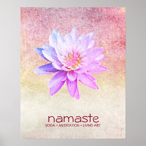 Lotus Flower Watercolour Purple Yoga Meditation  P Poster