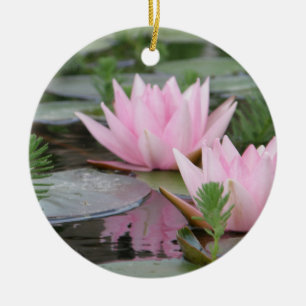 Lotus Flower/Waterlily Ceramic Ornament