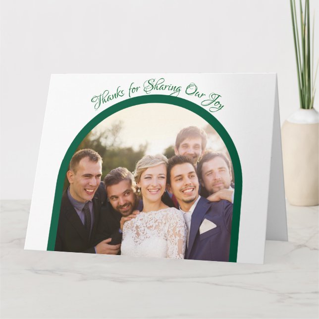 Lotus Flower Wedding Theme Wedding Party Thank You Card (Front)