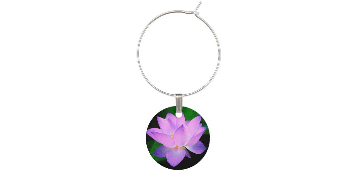 Lotus Flower Wine Glass Charm | Zazzle