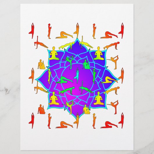 Lotus Flower With Yoga Poses (Front)