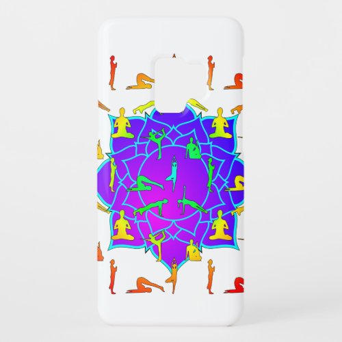 Lotus Flower With Yoga Poses Case_Mate Samsung Galaxy S9 Case