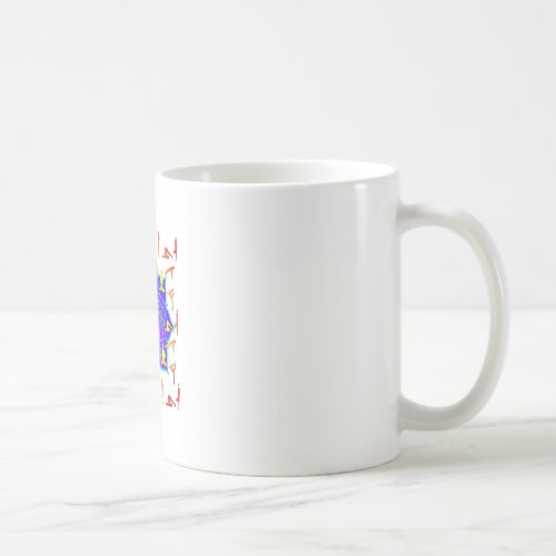 Lotus Flower With Yoga Poses Coffee Mug